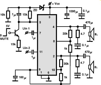 TDA7269A I - II circuito eletronico